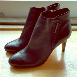 Vince Camuto black leather booties